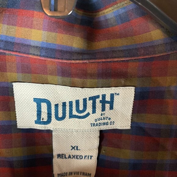 Duluth Trading Men's Relaxed Fit Long Sleeve‎ Untucked Button Down Shirt Size XL - Picture 2 of 8